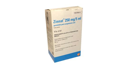 Zinnat 250mg/5ml granules for oral suspension .
